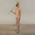 Girls Beige"ROSEWOOD INTARSIA"Ballet Onesies(J251LE24VL/pine)