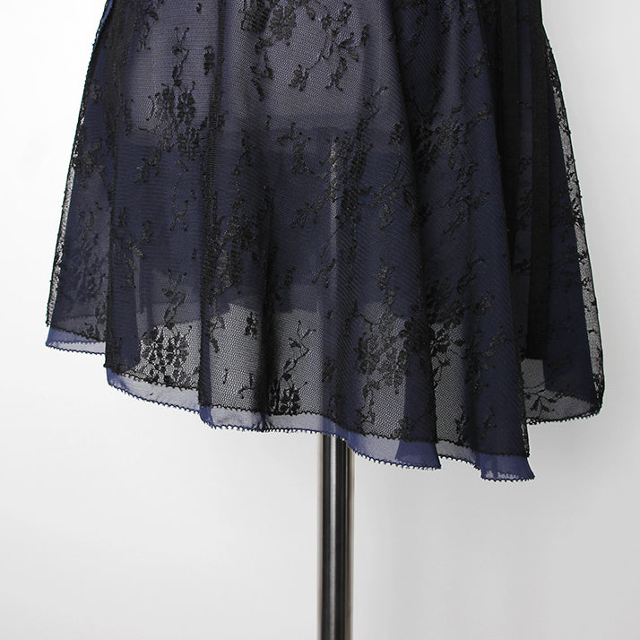 Girls Navy Reversible Ballet Skirt