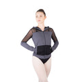 Women Grey Zip-Up Top(Midori/62 Nuit/Noir)