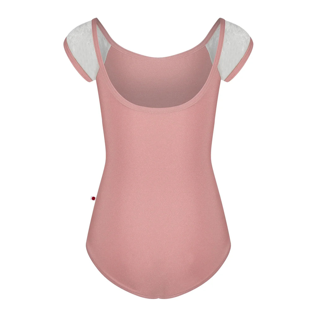 Girls Pink "Wendy/N-Antique Rose/CV-White/N-Antique Rose" Ballet Onesies