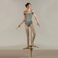Women Blue"ROSEWOOD INTARSIA"Ballet Onesies(251LE24VL/petrol)