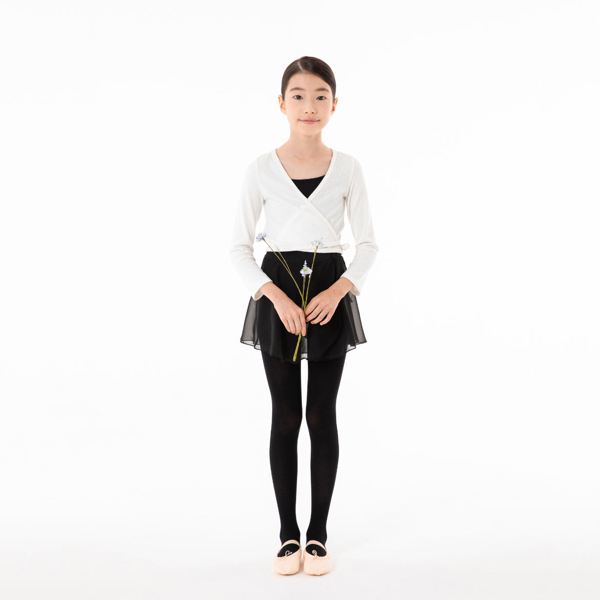 Girls White Ballet Cardigan