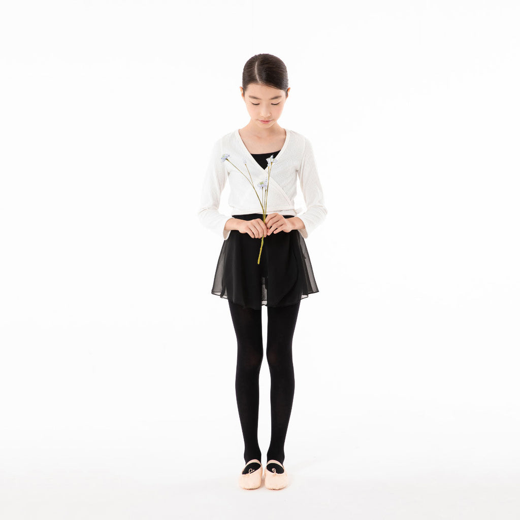 Girls White Ballet Cardigan