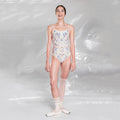 Girls Multicolor "JUNIOR PORCELAIN BLOOM" Ballet Onesies(J231LE33VL/multicolor)