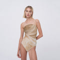 Women Beige Floral Ballet Onesies(R4-25.8/Psyche)