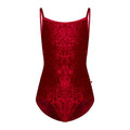 Girls Dark Red Velvet Ballet Onesies