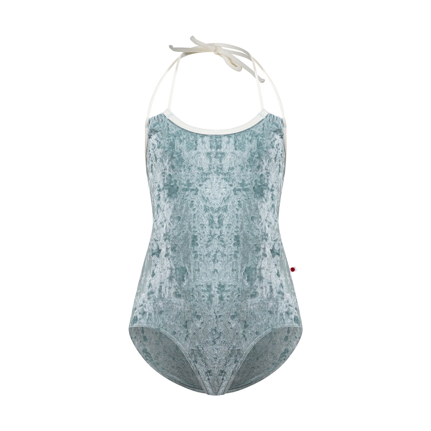 Girls Light Blue Velvet Ballet Onesies