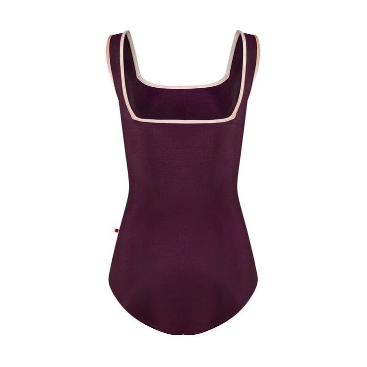 Women Wine Red"MARIEKE/N-Opera/V-Blush"Ballet Onesies