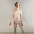 Women Light Pink"EYELET LACE"Ballet Onesies(251LE71IL/pearl blush)