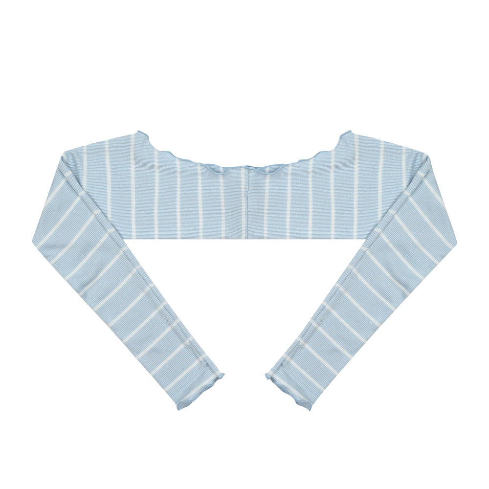 Girls Blue Stripes Shoulder Warmer