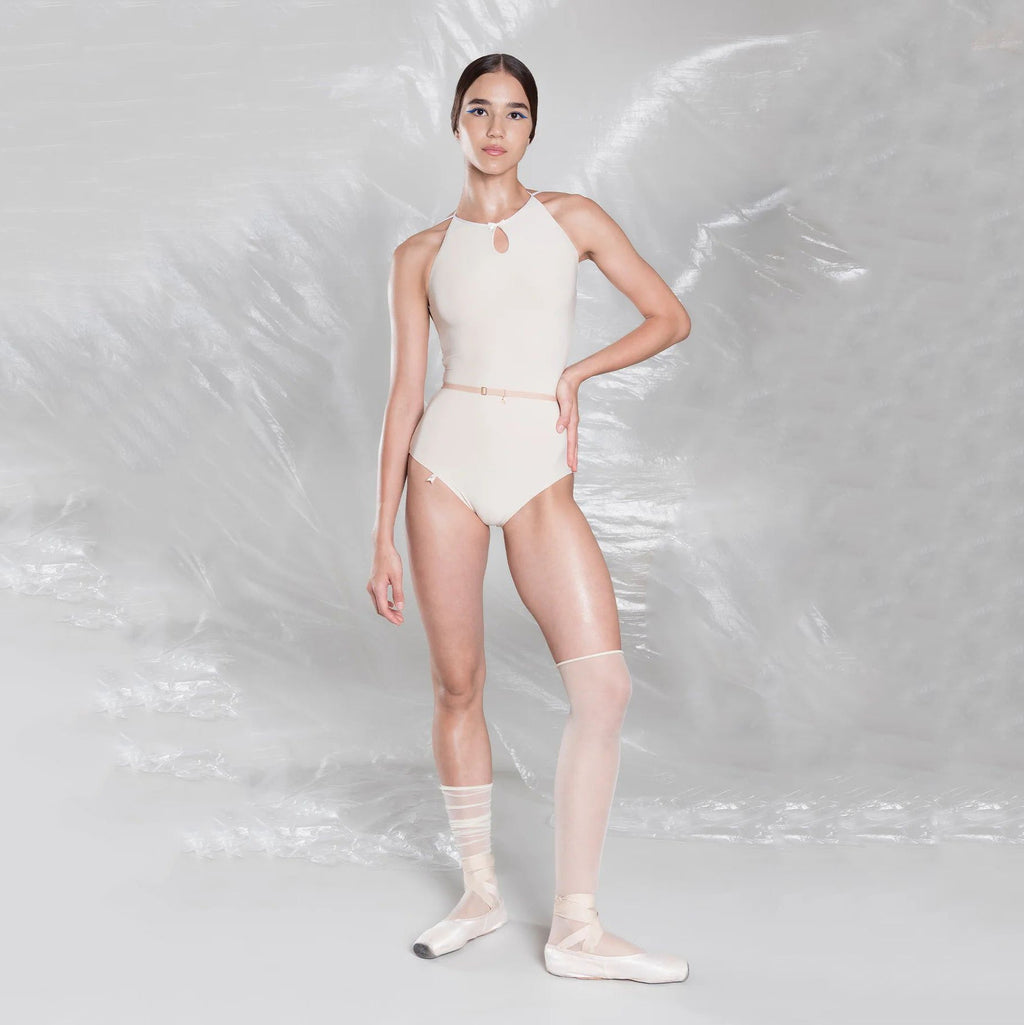 Girls White "JUNIOR TEARDROP BOW" Ballet Onesies(J252LE07VL/edelweiss)