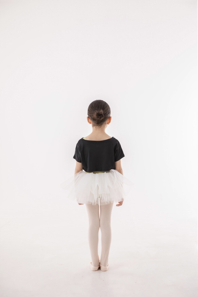 Girls Black Ballet Tops