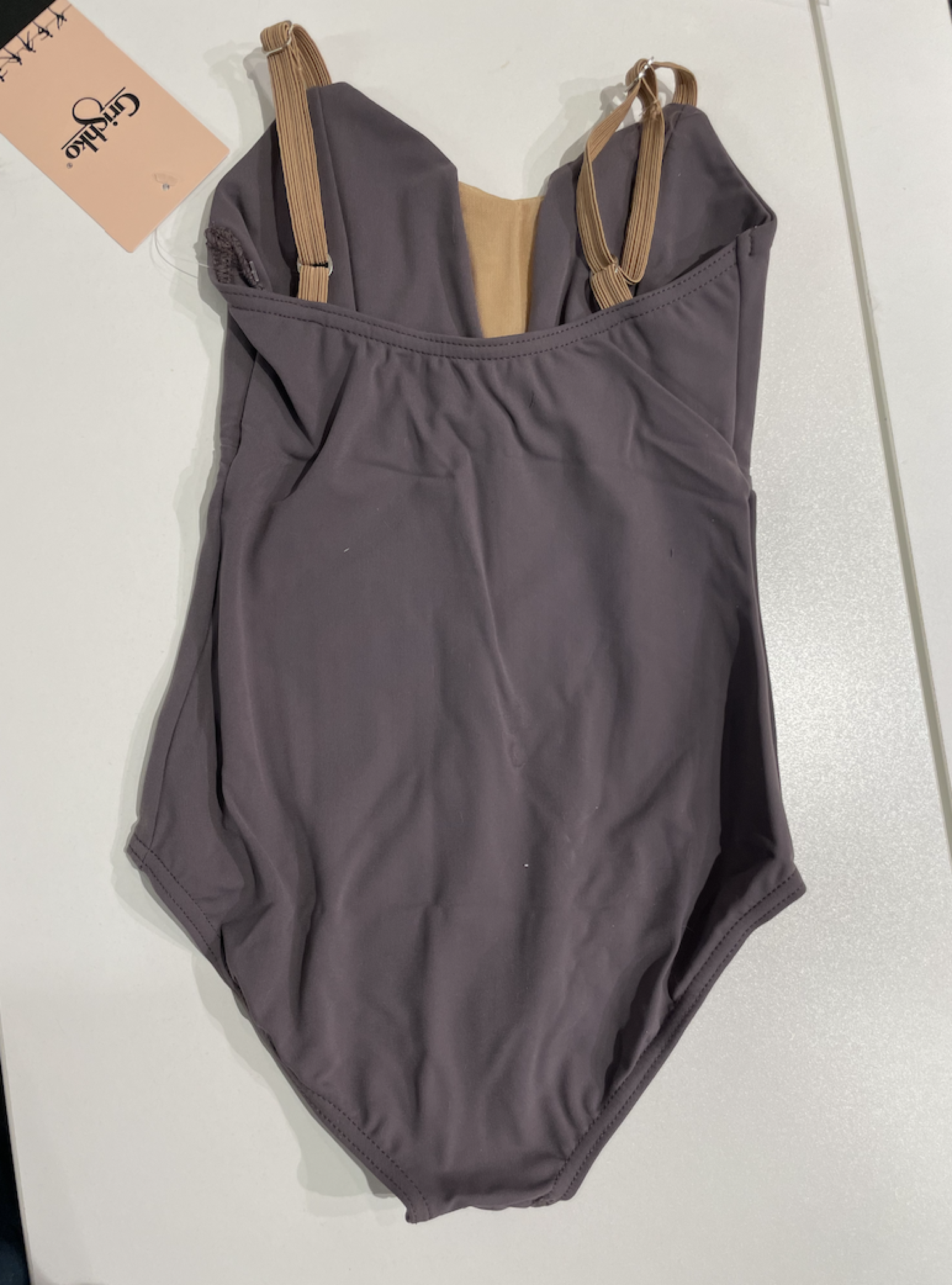 Girls Taupe Ballet Onesies