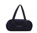 Girls Navy Denim Ballet Bag