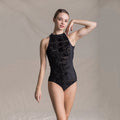 Girls Black Velvet Ballet Onesies(T1517/Black)