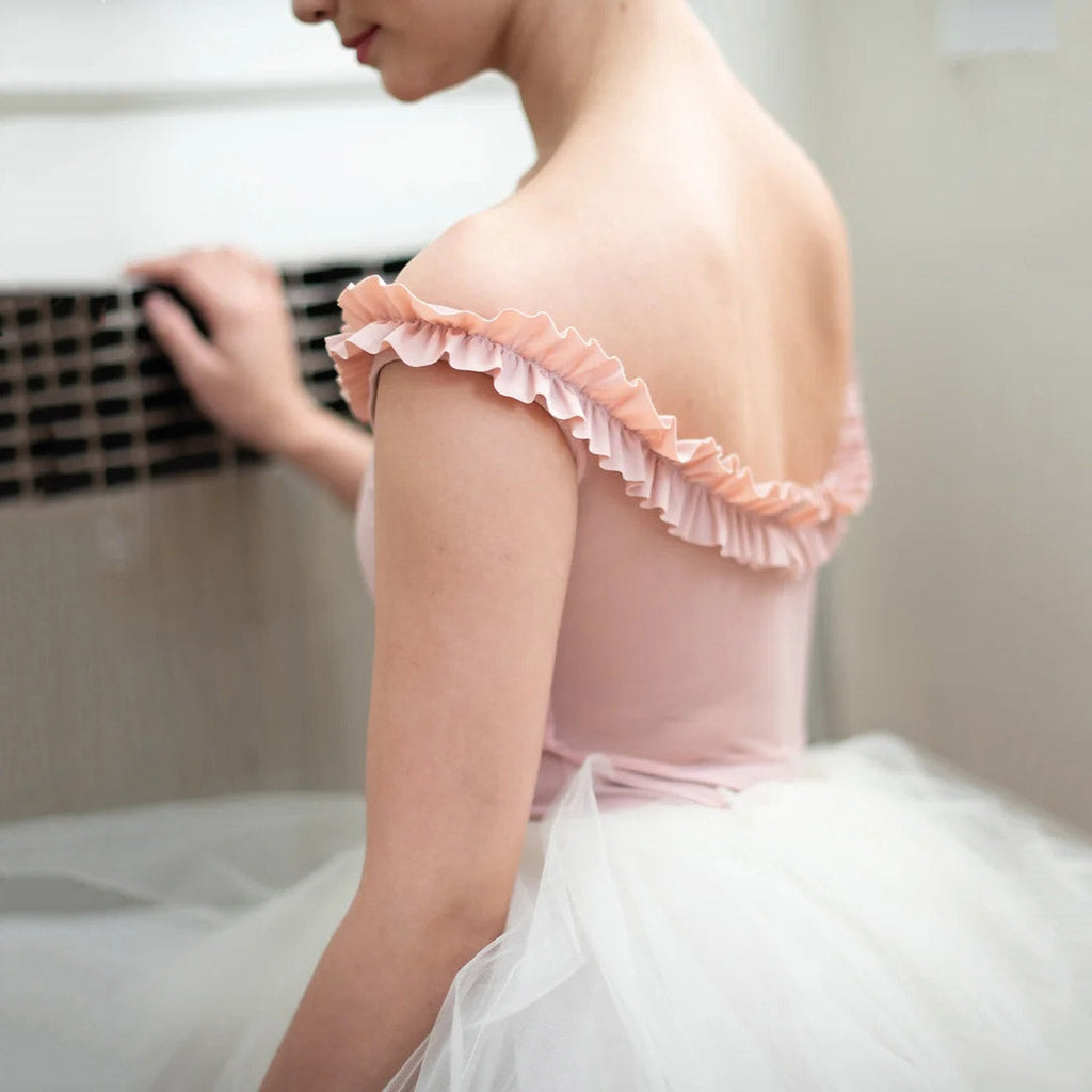 Girls Pink Ballet Onesies(1828/Dusty Pink)