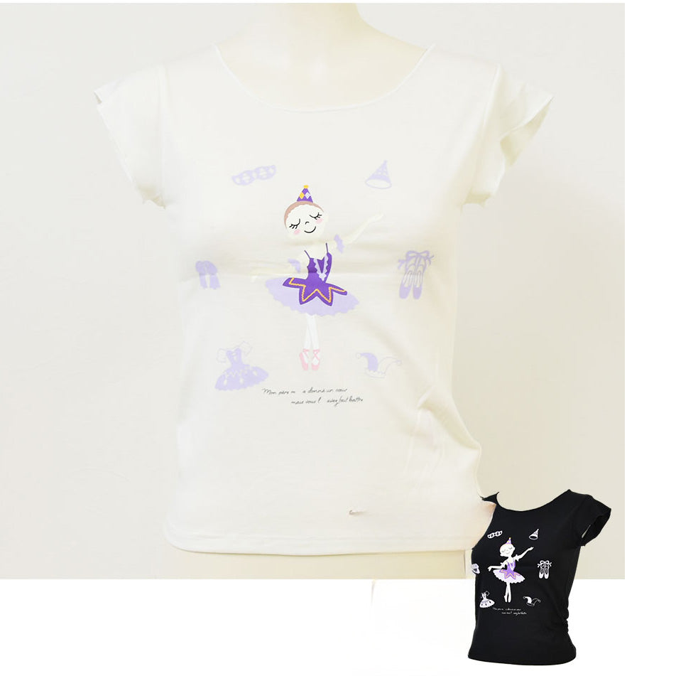 Girls Black"abby-w19/Allerkinada (Black)"Ballet T-Shirt