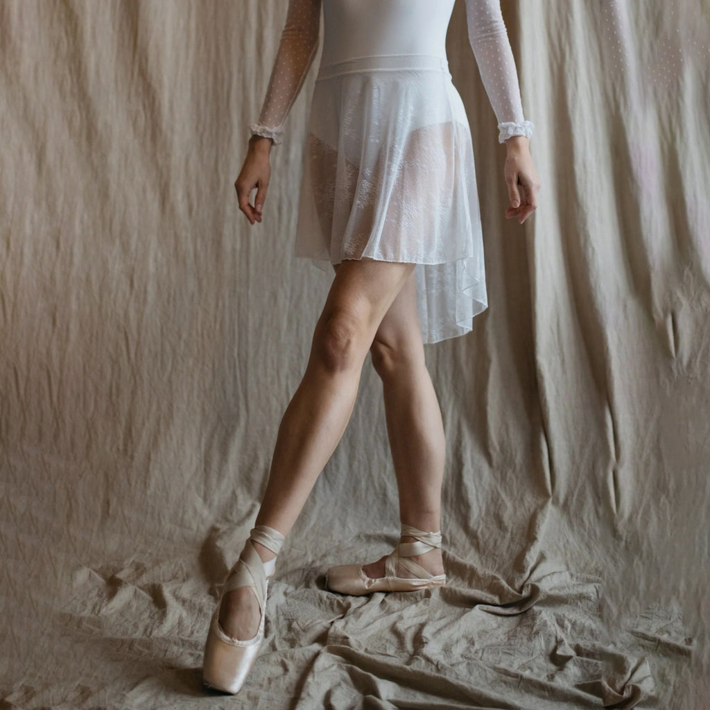 Women White Lace Ballet Skirt