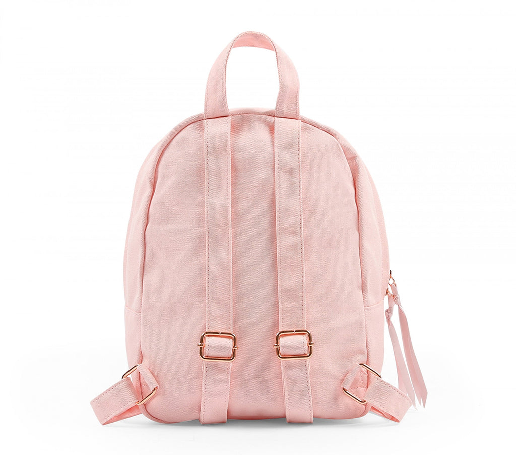 Girls Light Pink Printed Backpack