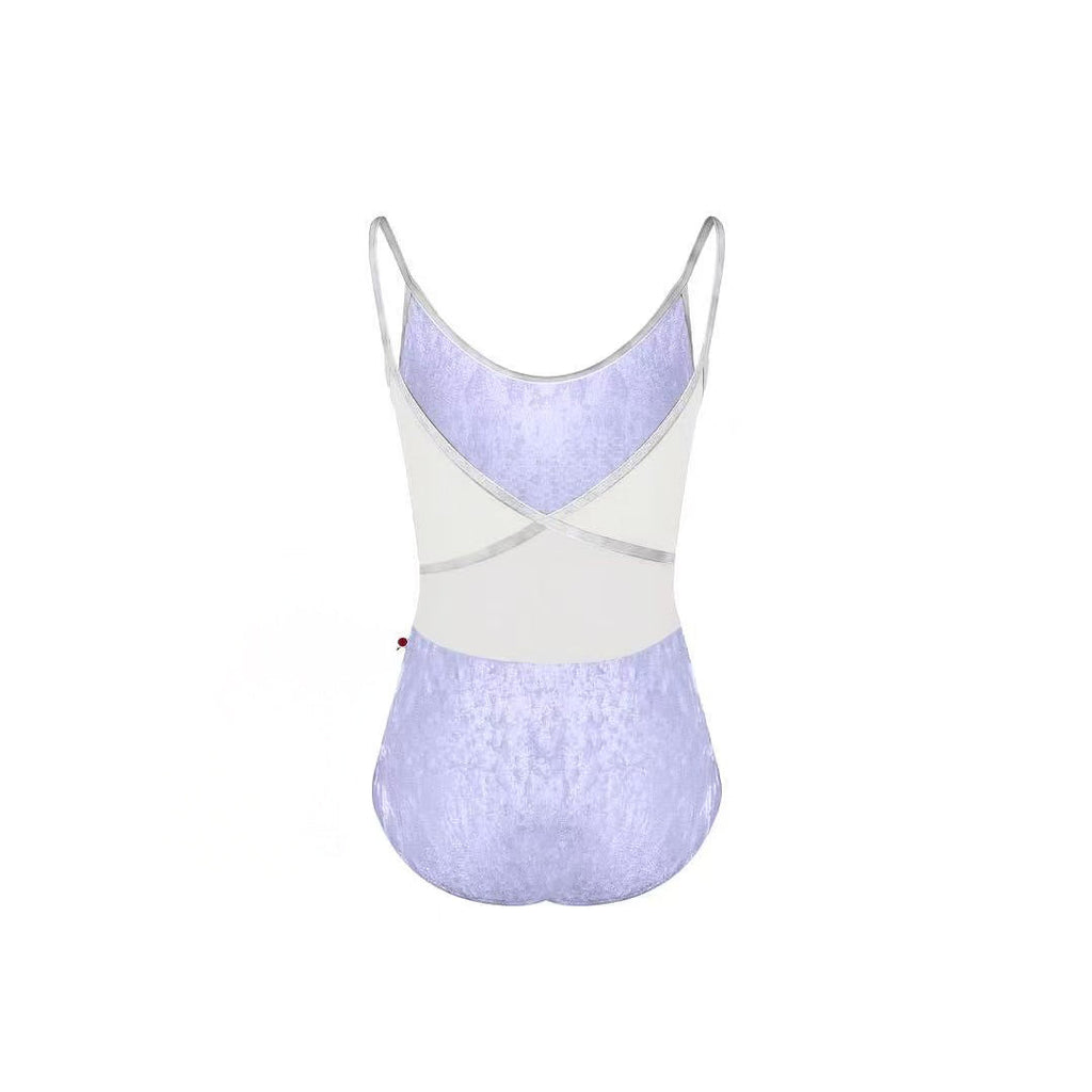 Women Purple "Fiona/CV-Angelic/CV-Silver/Mesh-White" Ballet Onesies(No Lining)