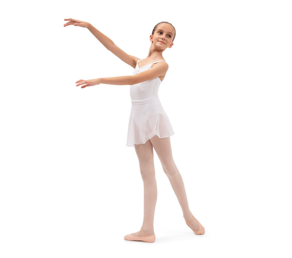 Girls White Chiffon Skirt