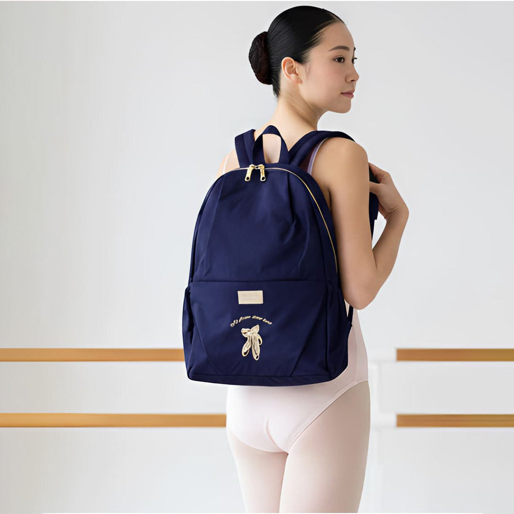 Girls Navy "item108/Navy" Ballet Backpack(W28 x H39.5 x D12 cm)
