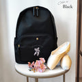 Little Cherry-Girls Black"item69/Black"Ballet Backpack(W 28 x H 40 x D 11 cm)