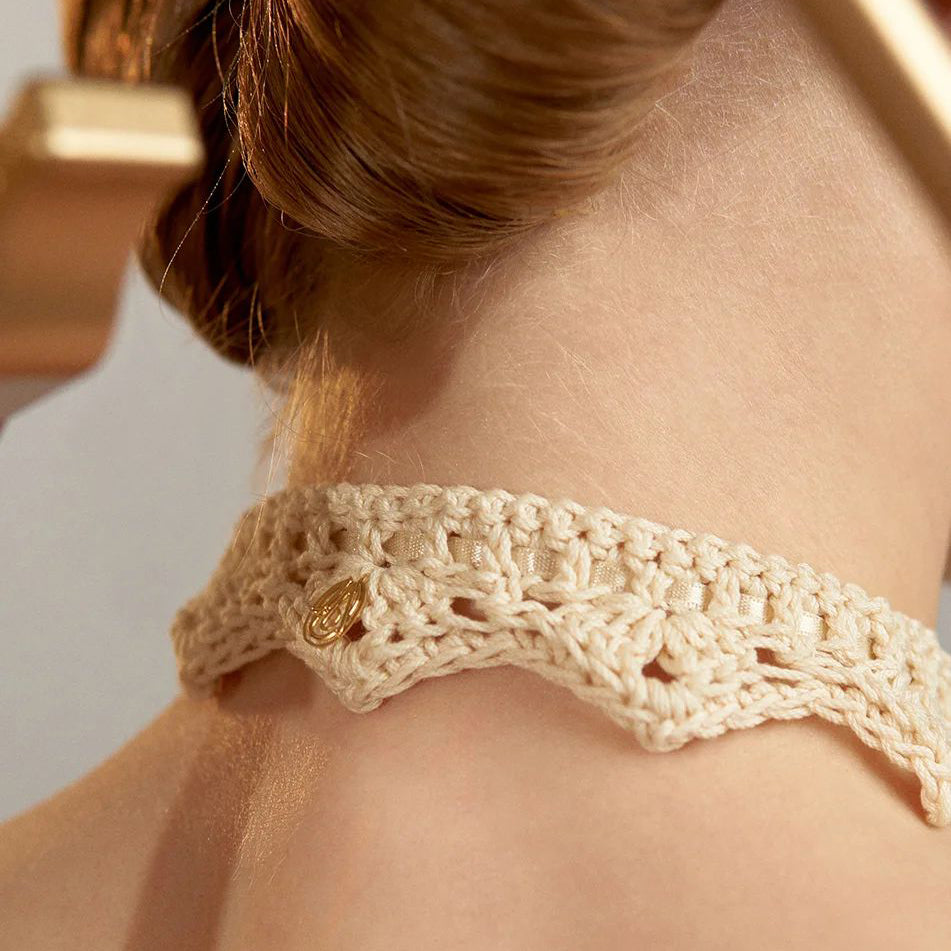 Women Cream Lace Collar(251CO10CO/cream)