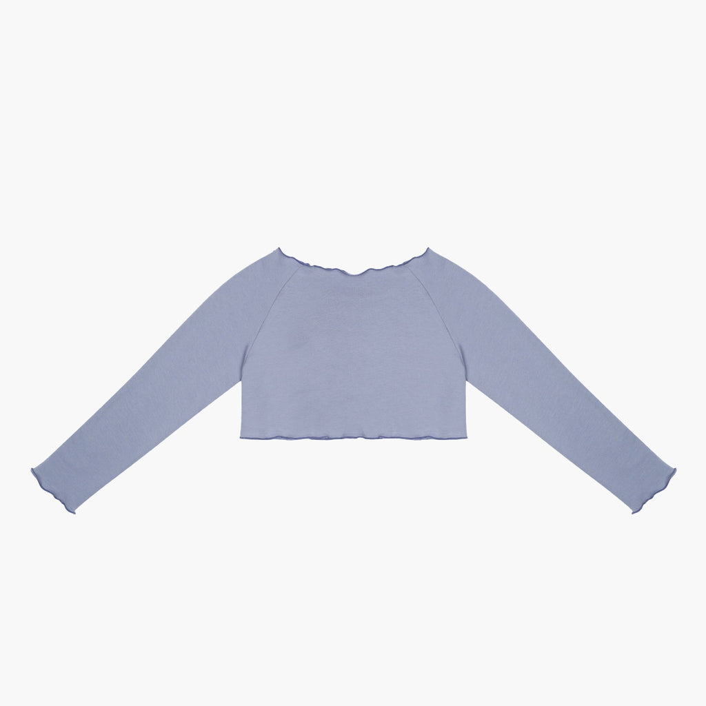 Girls Blue Ballet Crop T-Shirt