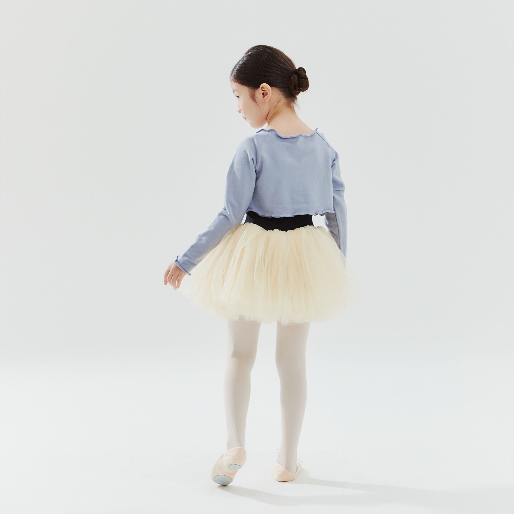 Girls Blue Ballet Crop T-Shirt