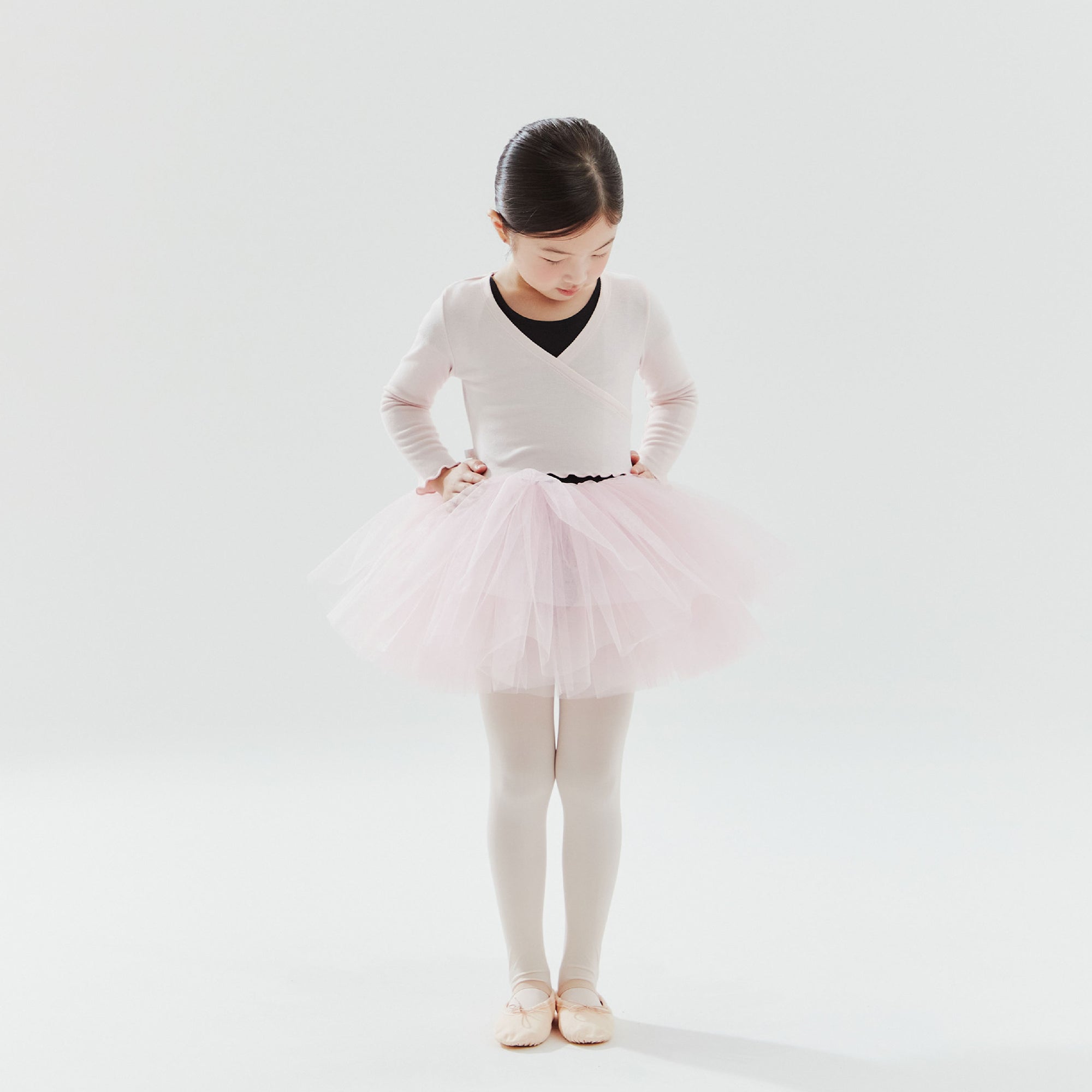 Girls Pink Ballet V-neck T-Shirt