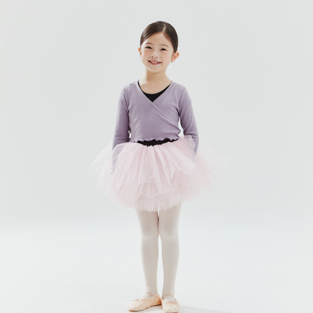 Girls Purple Ballet V-neck T-Shirt