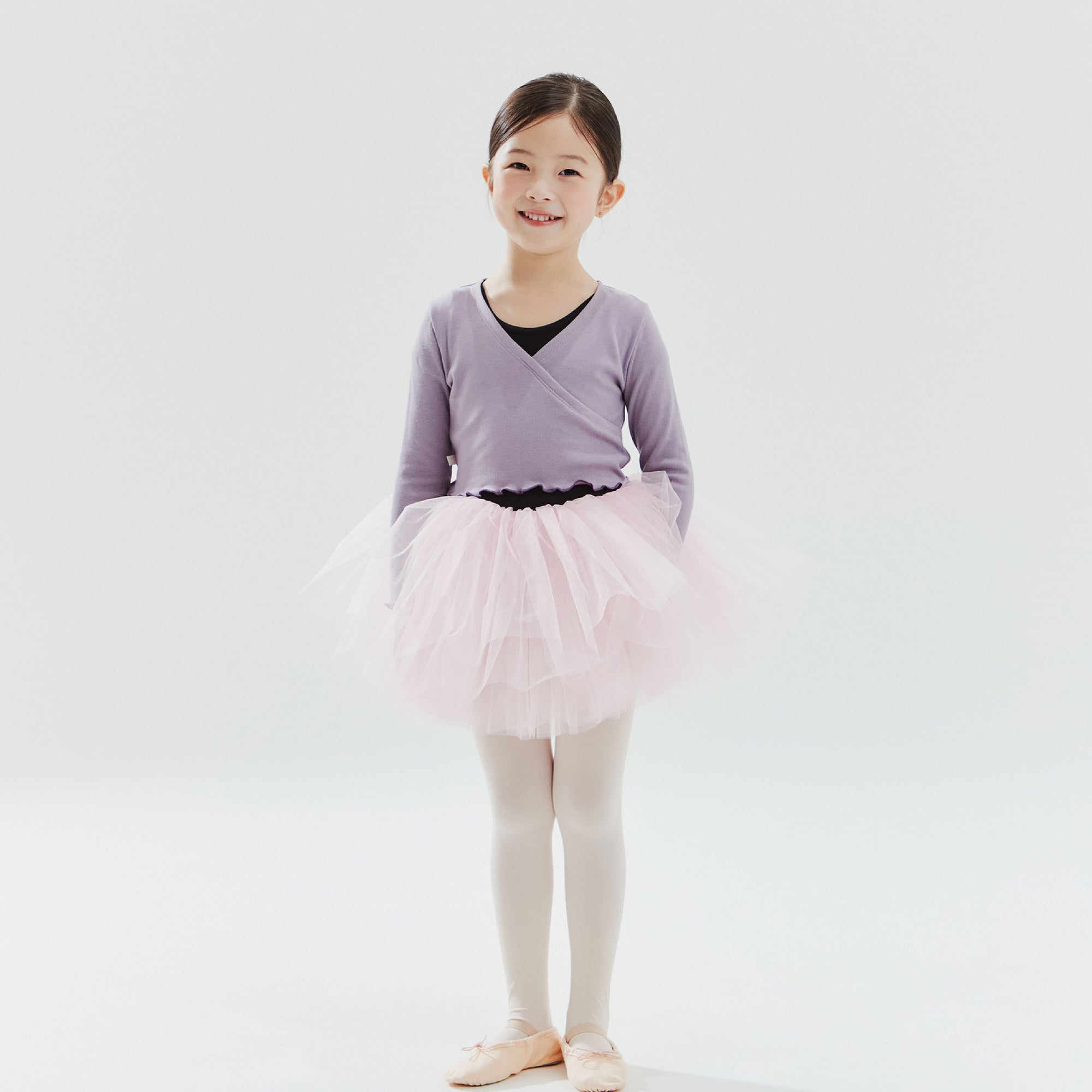 Girls Purple Ballet V-neck T-Shirt