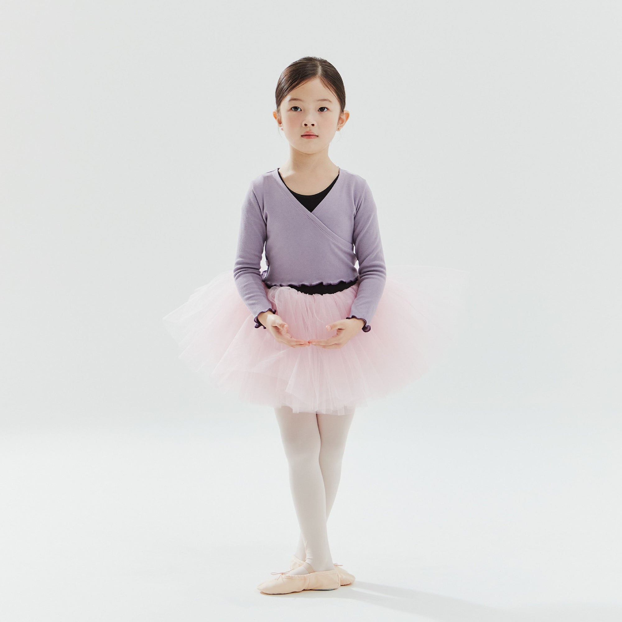Girls Purple Ballet V-neck T-Shirt