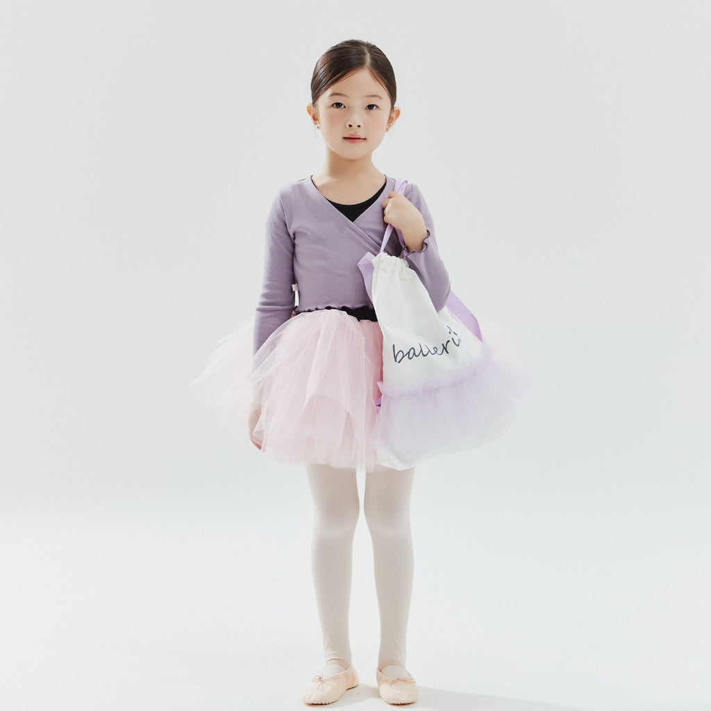 Girls Purple Ballet V-neck T-Shirt