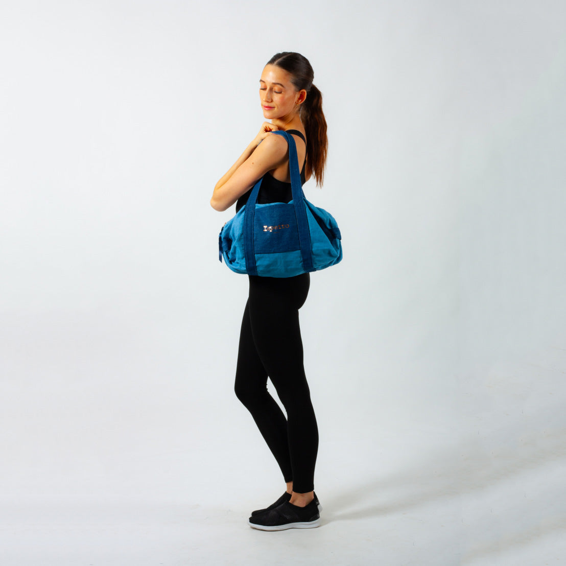 Girls Blue Denim Ballet Bag(Size M）