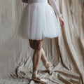 Women White Ballet Tutu Skirt