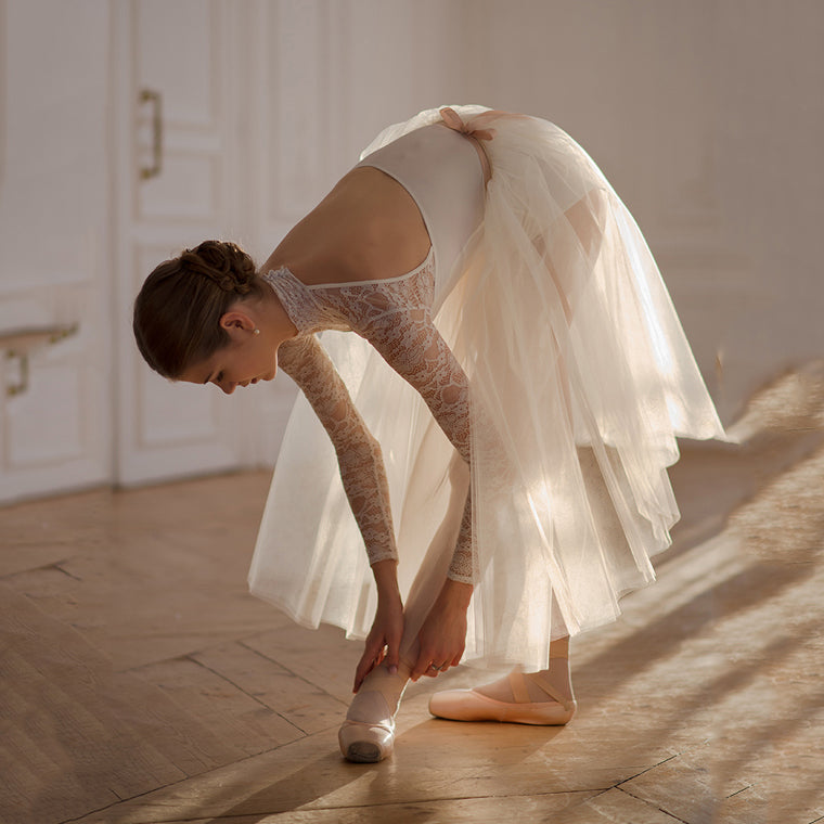 Women White Ballet Skirt(75 cm)